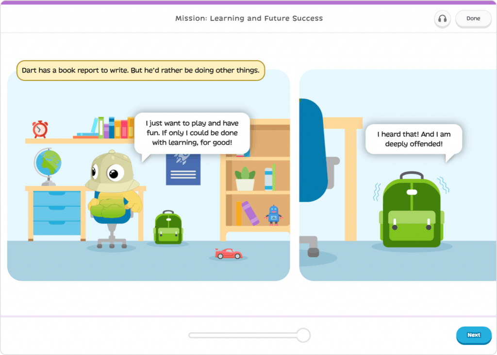 Xello Elementary lesson screen