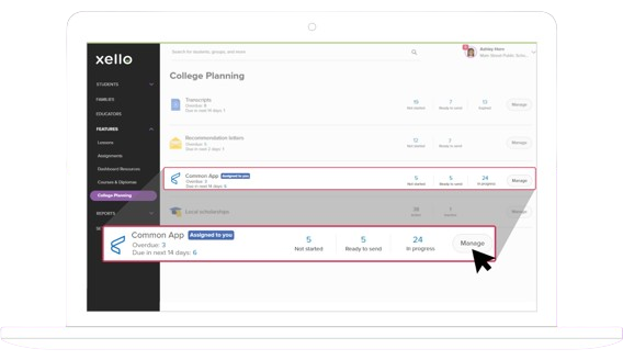 Accessing Common App in Xello