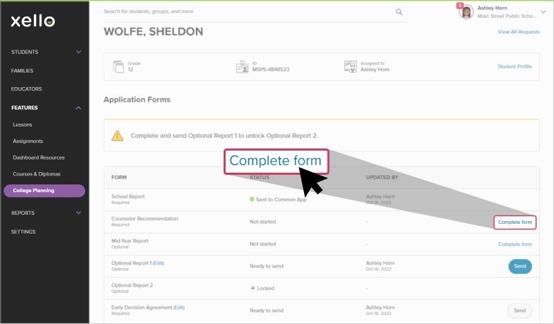 Common App - Educator View