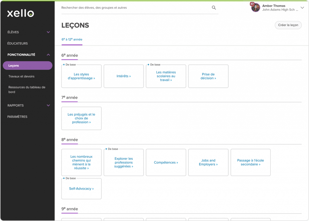 FR_EDU_Lessons Dashboard