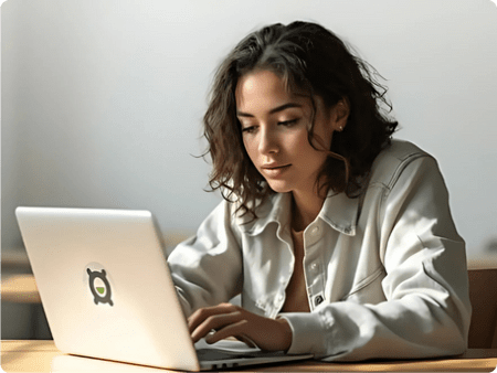 Image of student working on Xello laptop