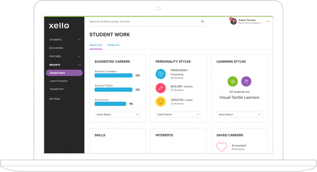 Student Work Screen
