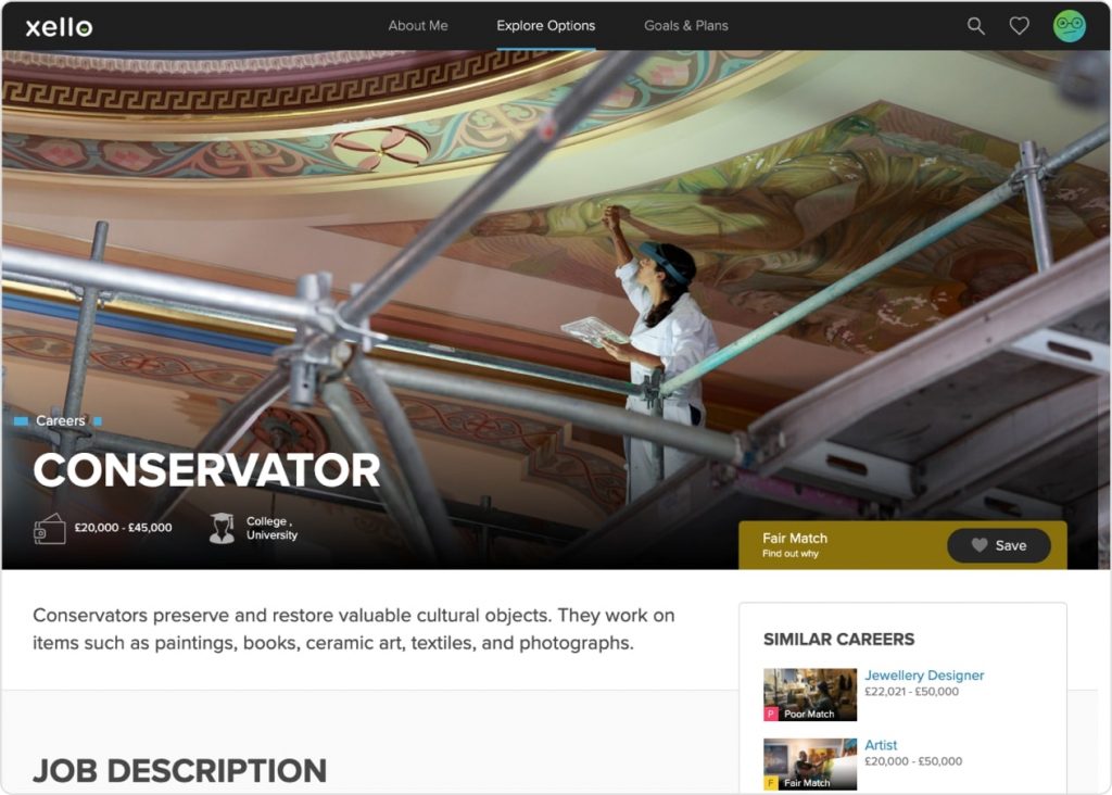 UK Conservator Career screen