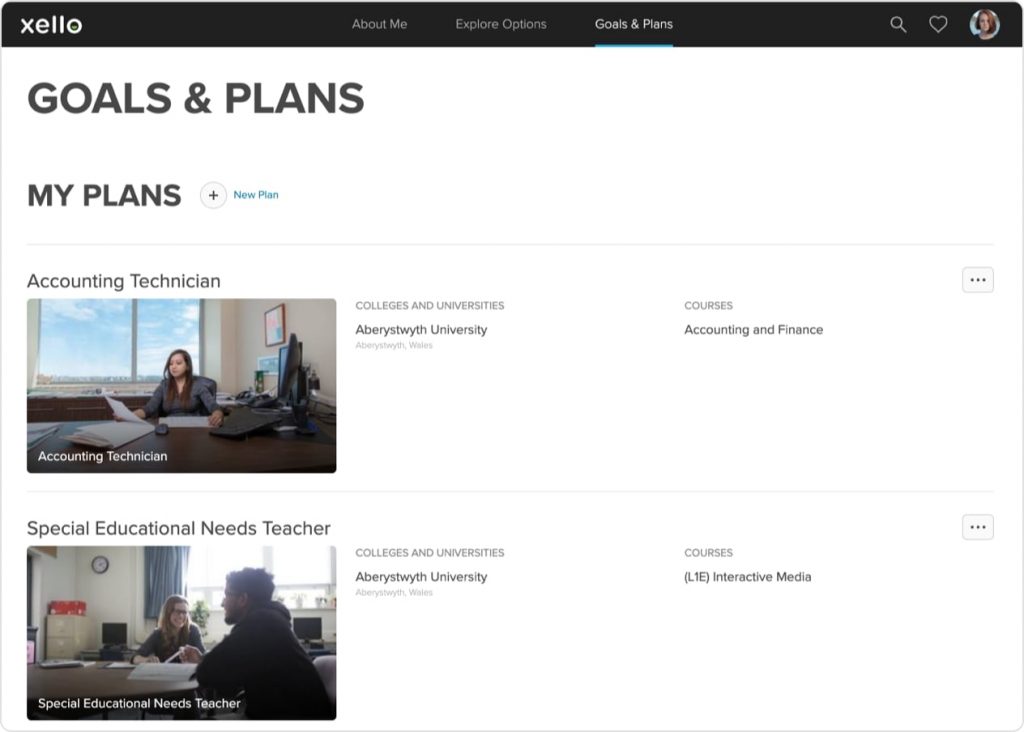 UK 6-12 Goals and Plans screen