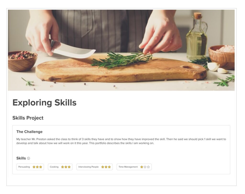 Xello portfolios screen - image 1